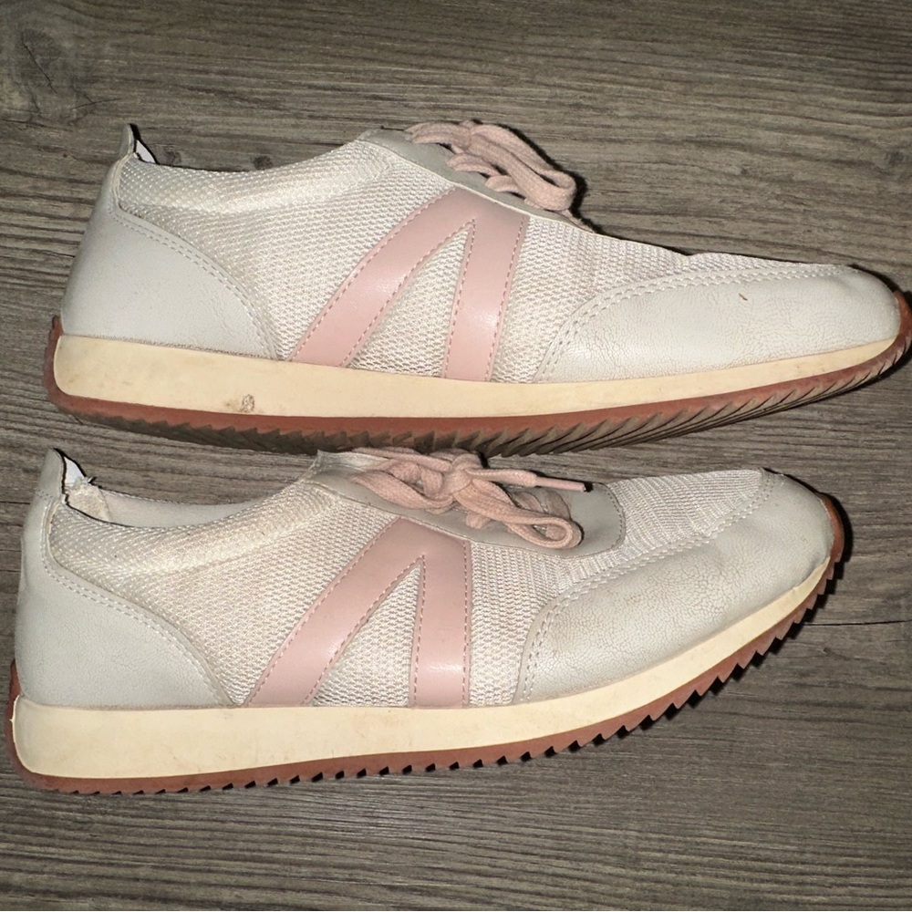Pink and White MIA Sneakers